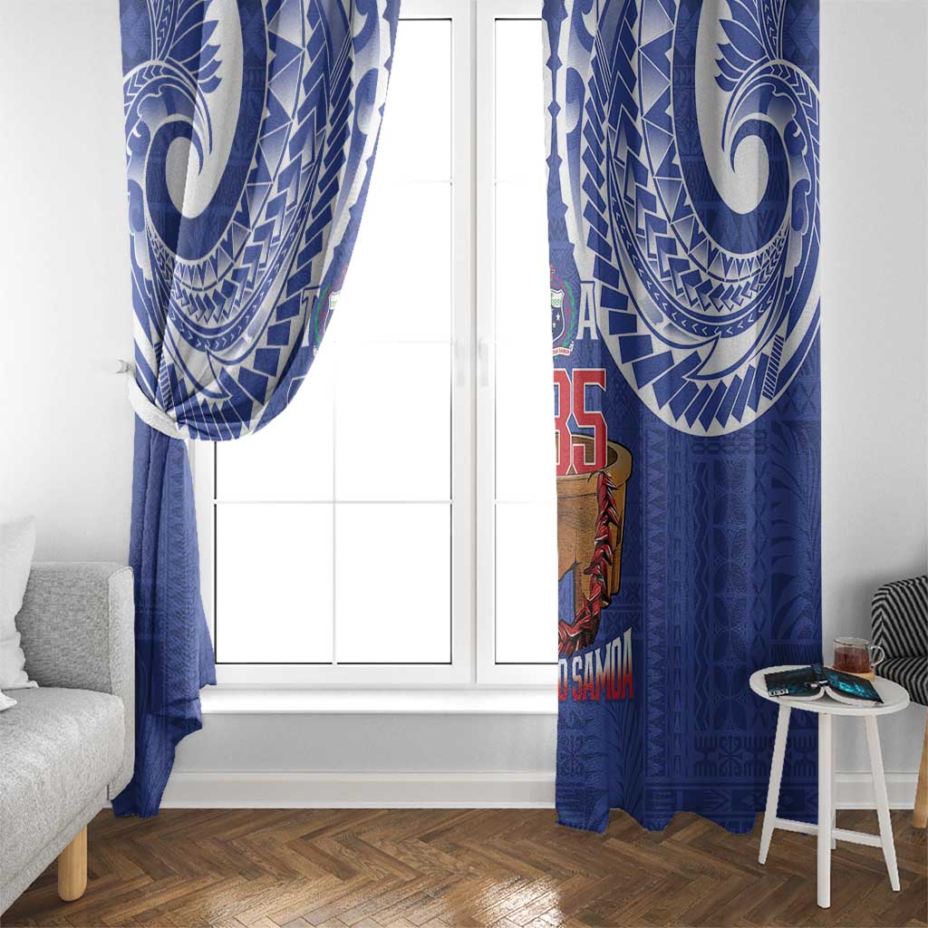 Toa Samoa Rugby Window Curtain 685 Pride Tanoa Ula Fala LT14 - Polynesian Pride