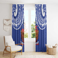 Toa Samoa Rugby Window Curtain 685 Pride Tanoa Ula Fala LT14 - Polynesian Pride