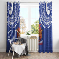 Toa Samoa Rugby Window Curtain 685 Pride Tanoa Ula Fala LT14 - Polynesian Pride