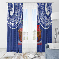 Toa Samoa Rugby Window Curtain 685 Pride Tanoa Ula Fala LT14 - Polynesian Pride
