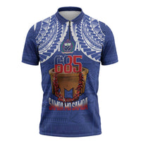 Toa Samoa Rugby Zipper Polo Shirt 685 Pride Tanoa Ula Fala - Polynesian Pride