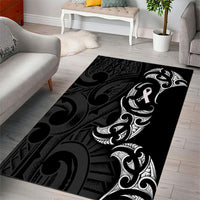 White Ribbon Day New Zealand Area Rug Aotearoa Maori Pattern LT14 - Polynesian Pride