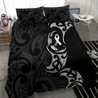 White Ribbon Day New Zealand Bedding Set Aotearoa Maori Pattern LT14 - Polynesian Pride