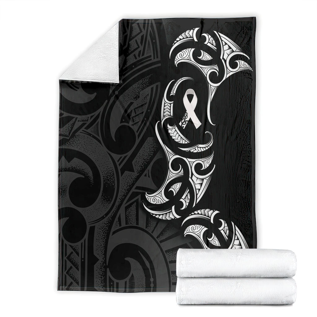 White Ribbon Day New Zealand Blanket Aotearoa Maori Pattern LT14 - Polynesian Pride