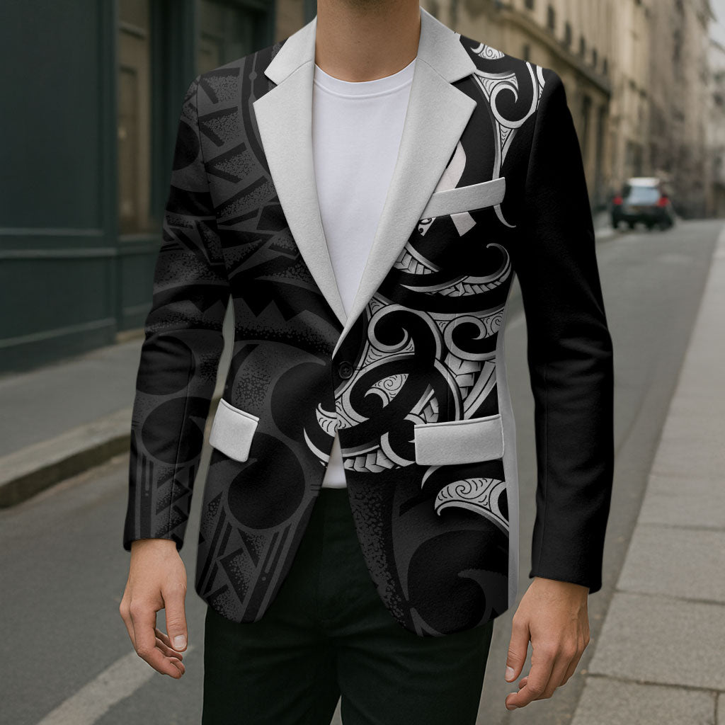 White Ribbon Day New Zealand Blazer Aotearoa Maori Pattern LT14 - Polynesian Pride