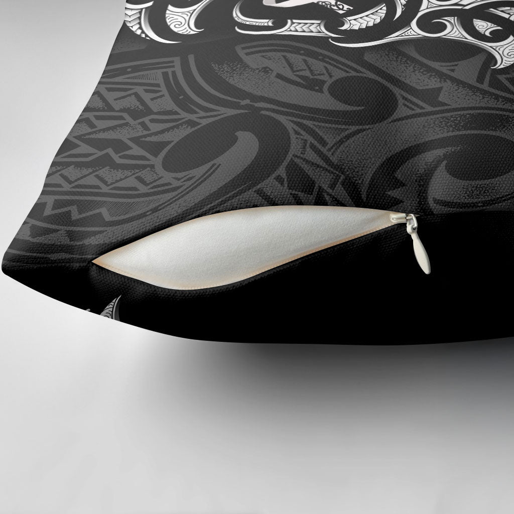 White Ribbon Day New Zealand Pillow Cover Aotearoa Maori Pattern LT14 - Polynesian Pride