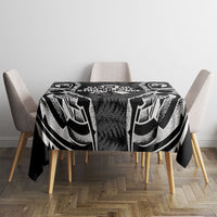 White Ribbon Day New Zealand Tablecloth Respect Women Maori Pattern Black LT14 - Polynesian Pride