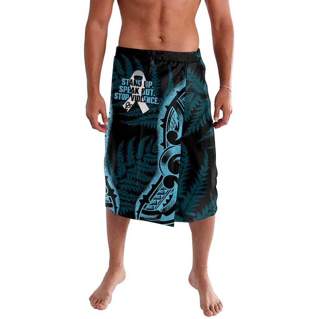 White Ribbon Day New Zealand Lavalava Respect Women Maori Pattern Blue LT14 Blue - Polynesian Pride