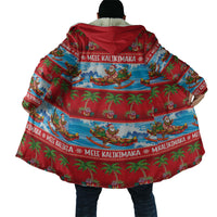 Hawaii Mele Kalikimaka Cloak Outrigger Canoe Santa Festive Palm Seamless LT14 - Polynesian Pride