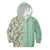 Menthol Green Aloha Hawaii Tiki Kid Hoodie Tropical Plumeria - Seamless Style