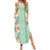 Menthol Green Aloha Hawaii Tiki Summer Maxi Dress Tropical Plumeria - Seamless Style