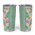 Menthol Green Aloha Hawaii Tiki Tumbler Cup Tropical Plumeria - Seamless Style