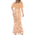 Orange Chiffon Aloha Hawaii Tiki Mermaid Dress Tropical Plumeria - Seamless Style