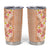 Orange Chiffon Aloha Hawaii Tiki Tumbler Cup Tropical Plumeria - Seamless Style