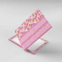 Pastel Magenta Aloha Hawaii Tiki Canvas Wall Art Tropical Plumeria - Seamless Style