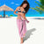 Pastel Magenta Aloha Hawaii Tiki Sarong Tropical Plumeria - Seamless Style
