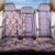 Lush Lilac Aloha Hawaii Tiki Back Car Seat Cover Tropical Plumeria - Seamless Style