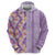 Lush Lilac Aloha Hawaii Tiki Hoodie Tropical Plumeria - Seamless Style