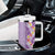 Lush Lilac Aloha Hawaii Tiki Tumbler With Handle Tropical Plumeria - Seamless Style