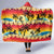 Tropical Islands Sunset Hawaii Hooded Blanket Go Surfing With Hula Girl - Summer Vibes