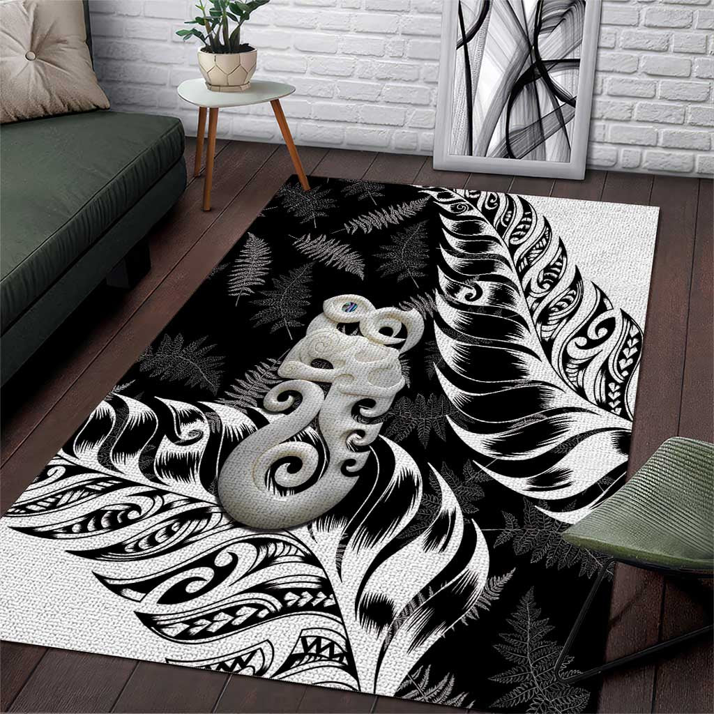 Aotearoa Manaia NZ Maori Silver Fern Area Rug