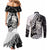 Aotearoa Manaia NZ Maori Silver Fern Couples Matching Mermaid Dress and Long Sleeve Button Shirt