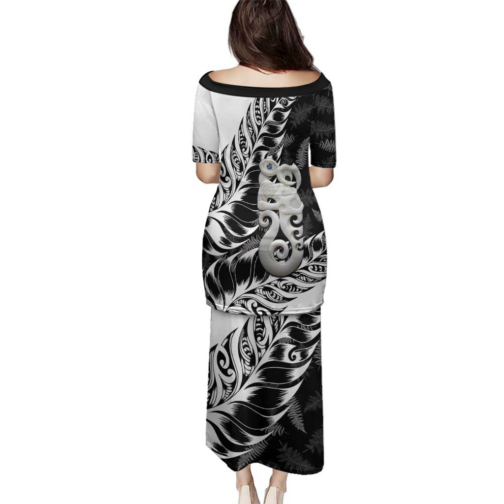 Aotearoa Manaia NZ Maori Silver Fern Family Matching Puletasi and Hawaiian Shirt LT14 - Polynesian Pride