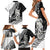 Aotearoa Manaia NZ Maori Silver Fern Family Matching Short Sleeve Bodycon Dress and Hawaiian Shirt