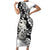 Aotearoa Manaia NZ Maori Silver Fern Family Matching Short Sleeve Bodycon Dress and Hawaiian Shirt