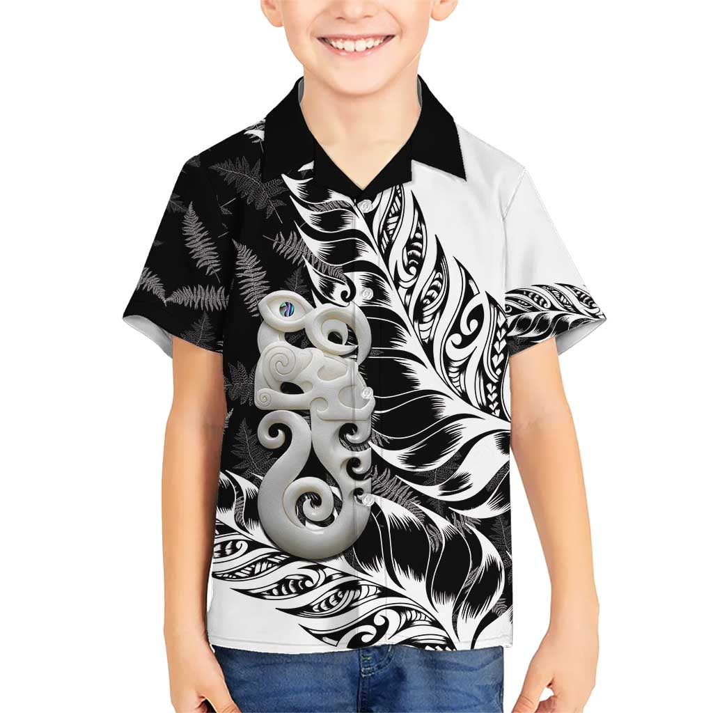 Aotearoa Manaia NZ Maori Silver Fern Kid Hawaiian Shirt