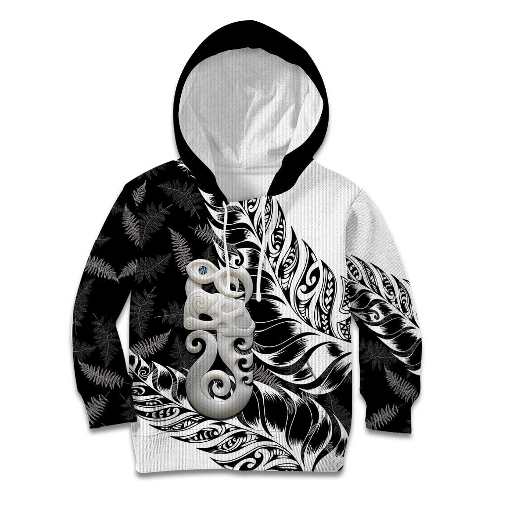 Aotearoa Manaia NZ Maori Silver Fern Kid Hoodie