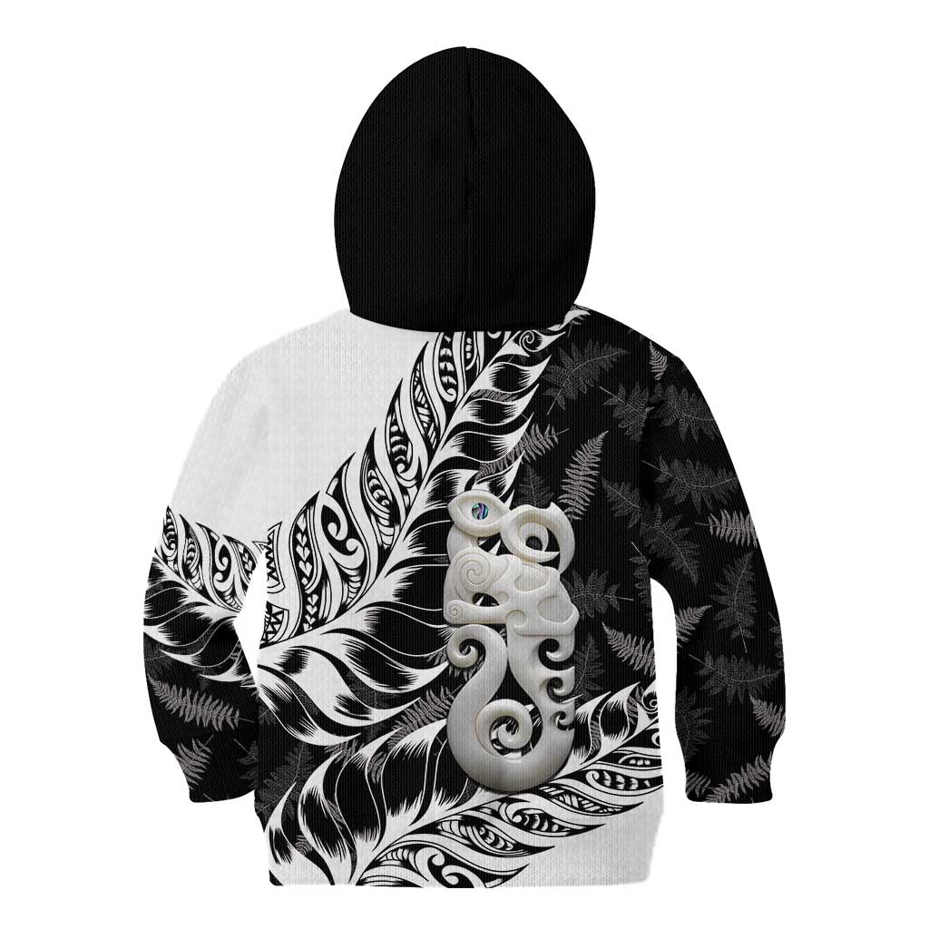 Aotearoa Manaia NZ Maori Silver Fern Kid Hoodie
