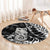 Aotearoa Manaia NZ Maori Silver Fern Round Carpet