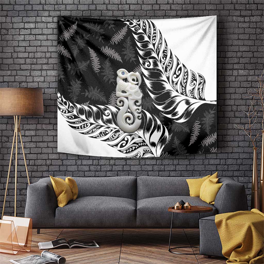 Aotearoa Manaia NZ Maori Silver Fern Tapestry