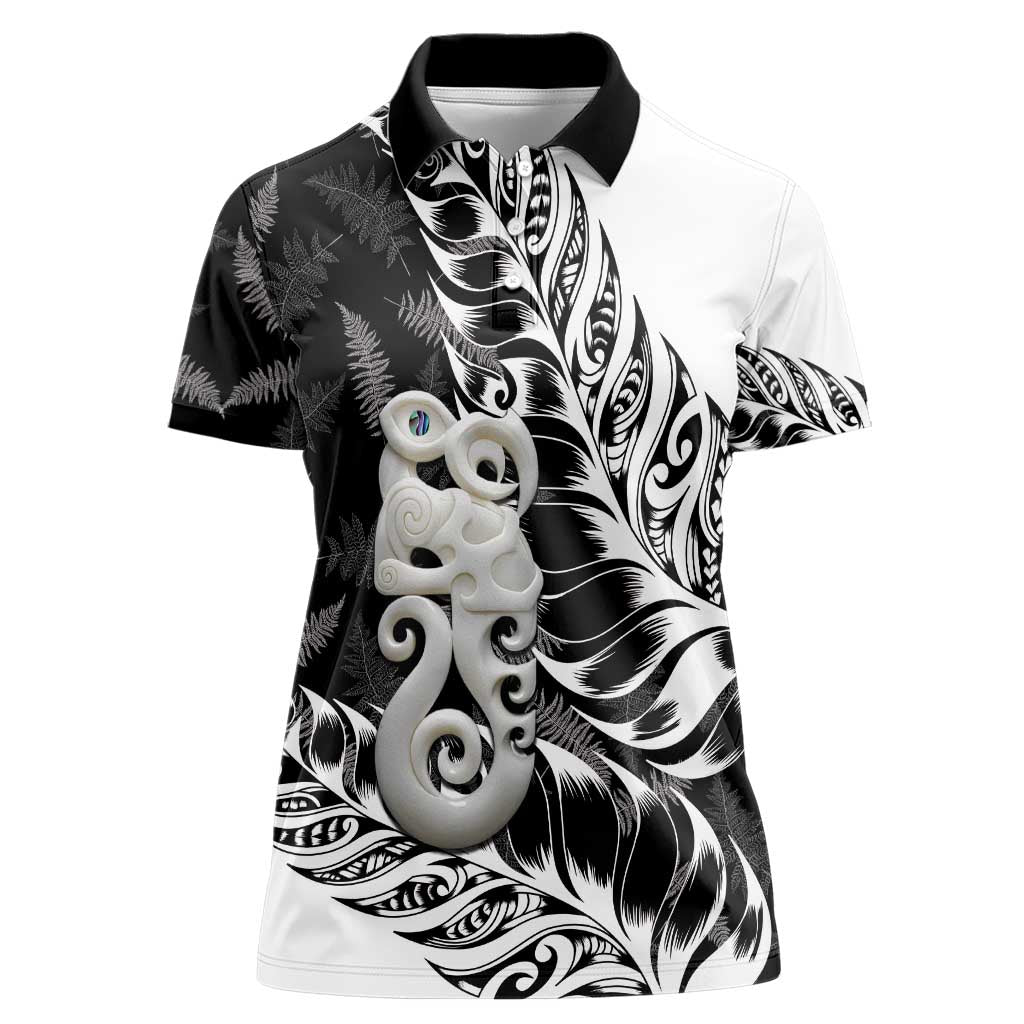 Aotearoa Manaia NZ Maori Silver Fern Women Polo Shirt