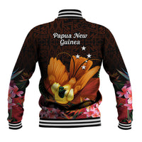 Gude Hi Hai Papua New Guinea Baseball Jacket Motuan PNG Raggiana Bird of Paradise Tropical Vibes LT14 - Polynesian Pride