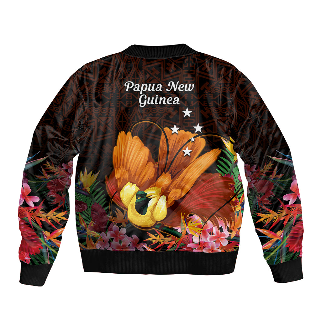 Gude Hi Hai Papua New Guinea Bomber Jacket Motuan PNG Raggiana Bird of Paradise Tropical Vibes LT14 - Polynesian Pride