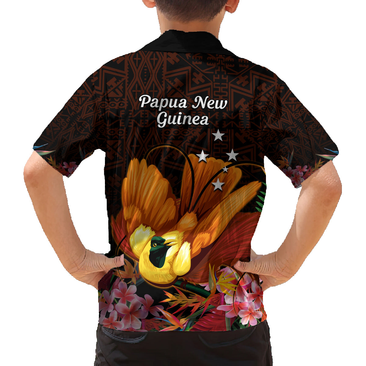 Gude Hi Hai Papua New Guinea Family Matching Puletasi and Hawaiian Shirt Motuan PNG Raggiana Bird of Paradise Tropical Vibes LT14 - Polynesian Pride