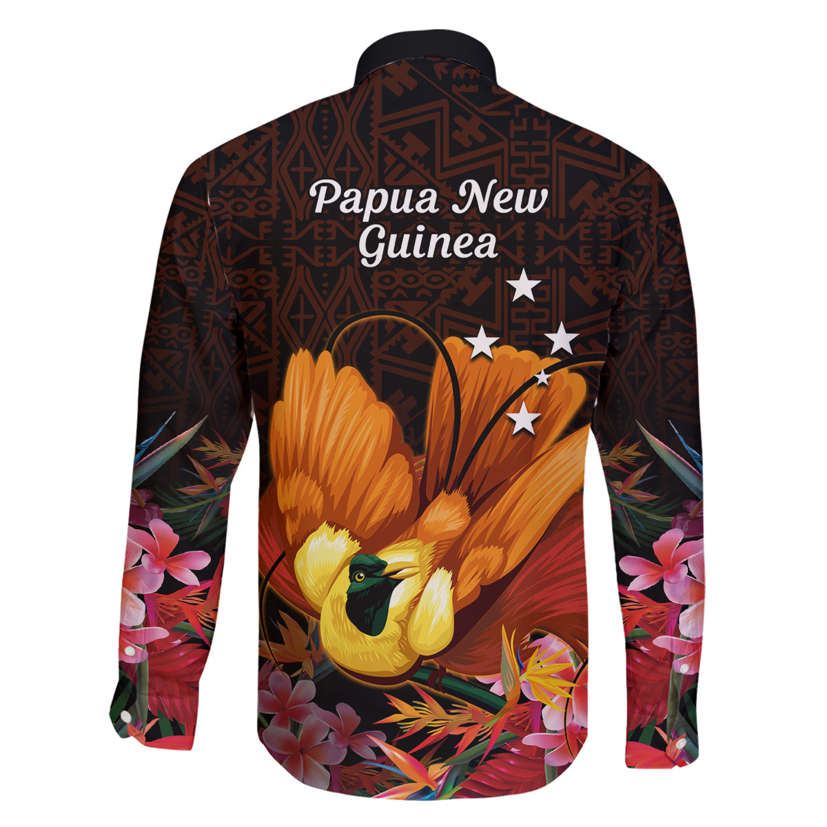 Gude Hi Hai Papua New Guinea Family Matching Tank Maxi Dress and Hawaiian Shirt Motuan PNG Raggiana Bird of Paradise Tropical Vibes LT14 - Polynesian Pride