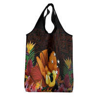 Gude Hi Hai Papua New Guinea Grocery Bag Motuan PNG Raggiana Bird of Paradise Tropical Vibes LT14 - Polynesian Pride