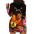 Gude Hi Hai Papua New Guinea Hoodie Dress Motuan PNG Raggiana Bird of Paradise Tropical Vibes LT14 - Polynesian Pride