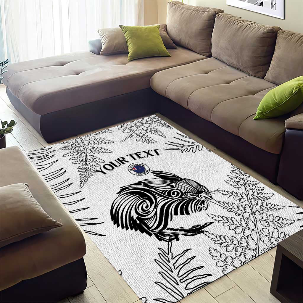 Custom New Zealand Kiwi Football Area Rug Aotearoa Silver Fern LT14 - Polynesian Pride