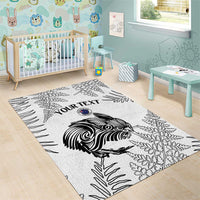 Custom New Zealand Kiwi Football Area Rug Aotearoa Silver Fern LT14 - Polynesian Pride