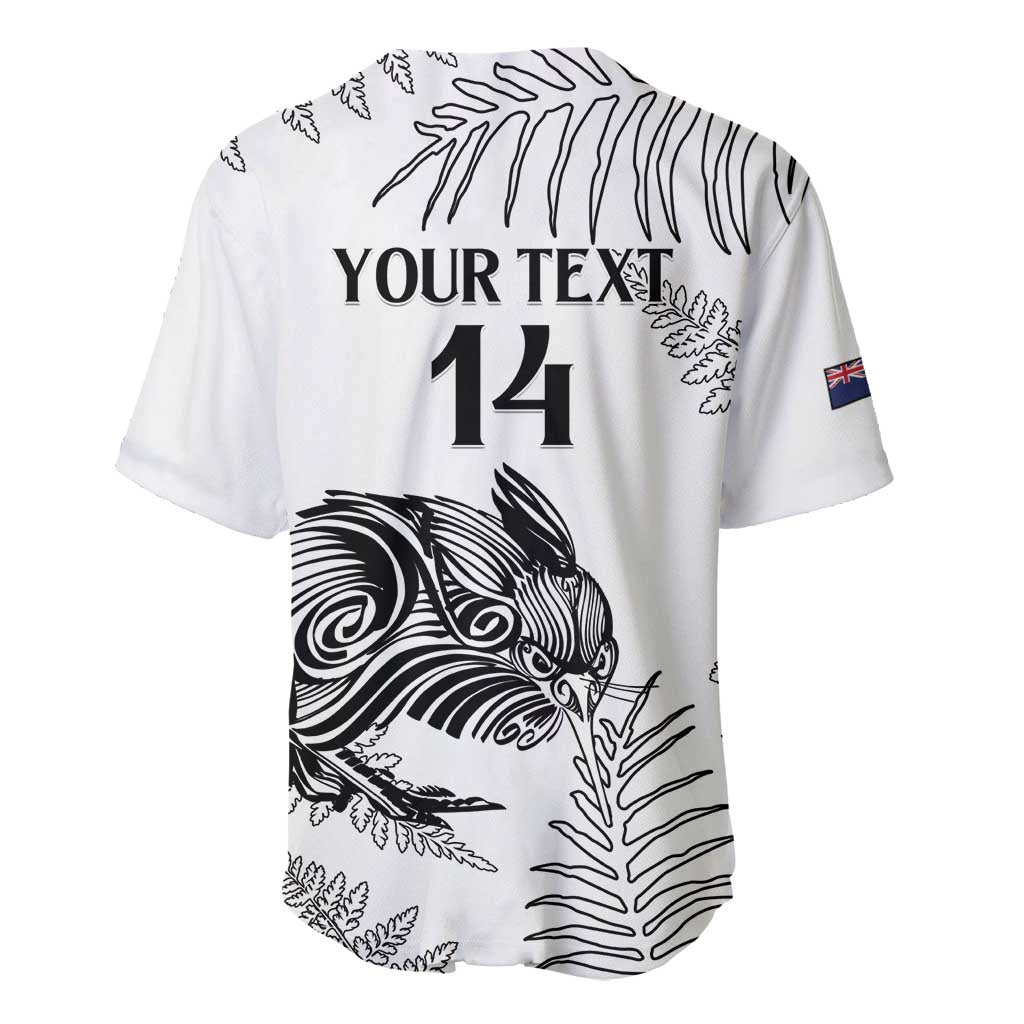 Custom New Zealand Kiwi Football Baseball Jersey Aotearoa Silver Fern LT14 - Polynesian Pride