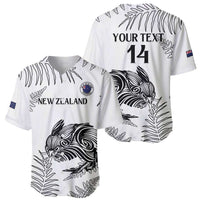 Custom New Zealand Kiwi Football Baseball Jersey Aotearoa Silver Fern LT14 - Polynesian Pride