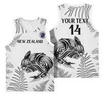 Custom New Zealand Kiwi Football Basketball Jersey Aotearoa Silver Fern LT14 - Polynesian Pride
