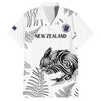 Custom New Zealand Kiwi Football Family Matching Off The Shoulder Long Sleeve Dress and Hawaiian Shirt Aotearoa Silver Fern