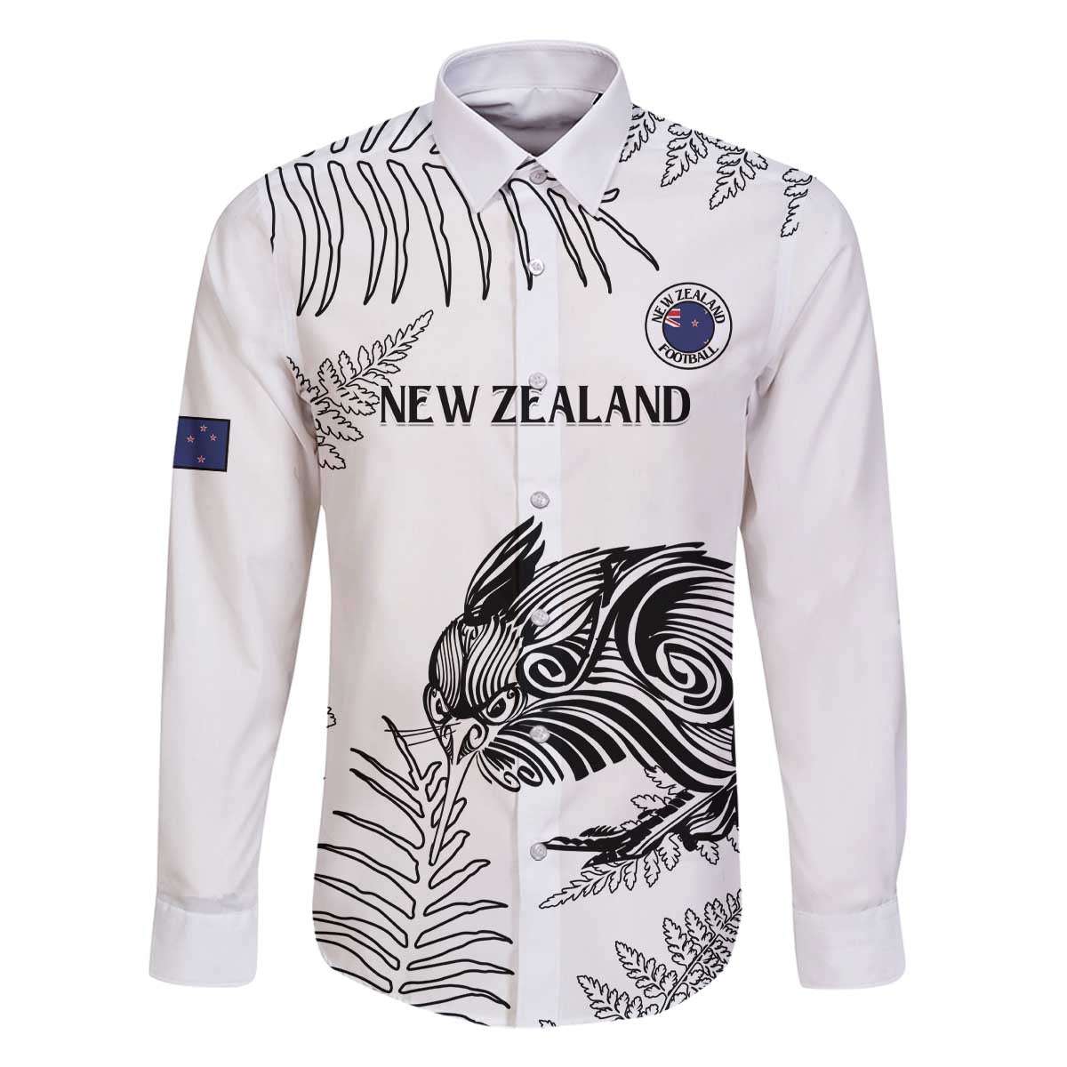 Custom New Zealand Kiwi Football Family Matching Off The Shoulder Long Sleeve Dress and Hawaiian Shirt Aotearoa Silver Fern