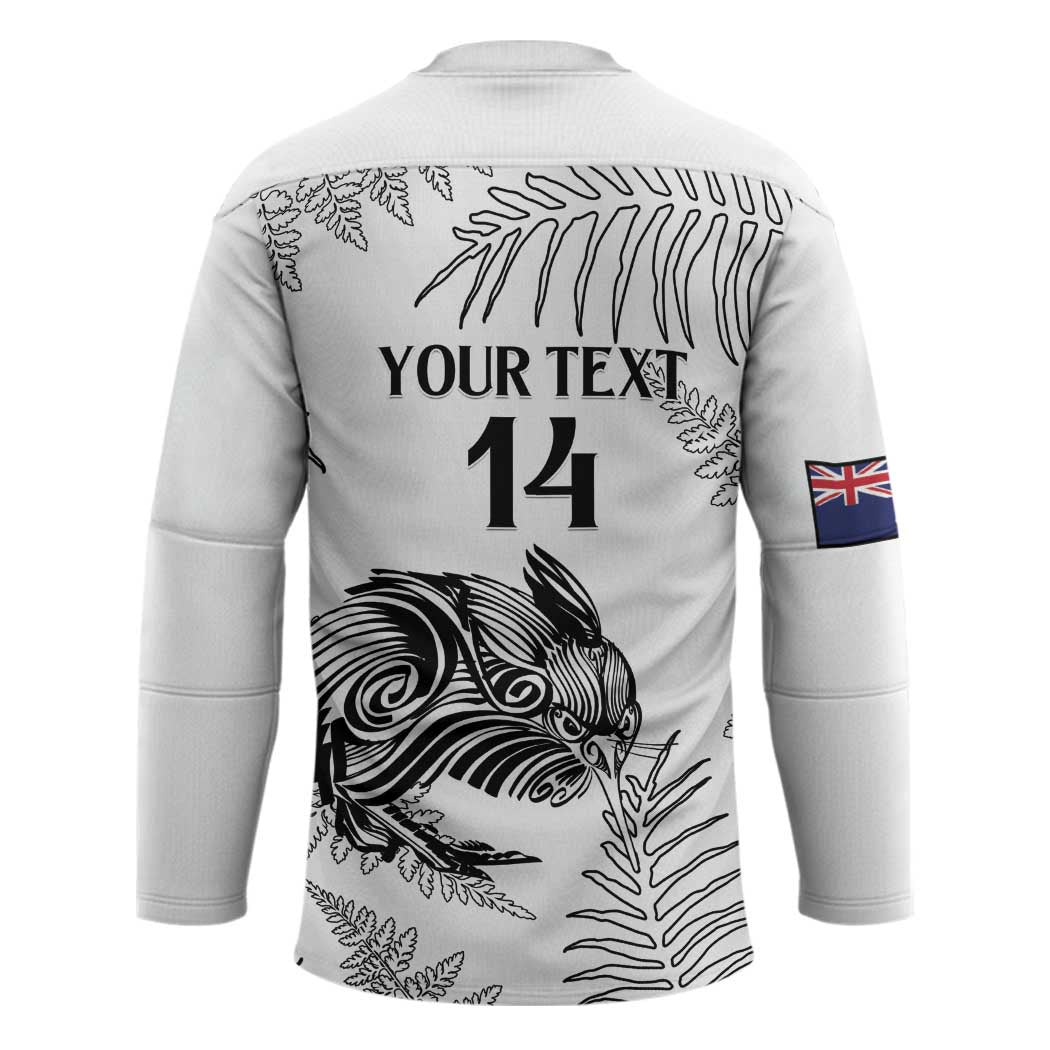 Custom New Zealand Kiwi Football Hockey Jersey Aotearoa Silver Fern LT14 - Polynesian Pride
