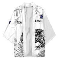 Custom New Zealand Kiwi Football Kimono Aotearoa Silver Fern - Polynesian Pride
